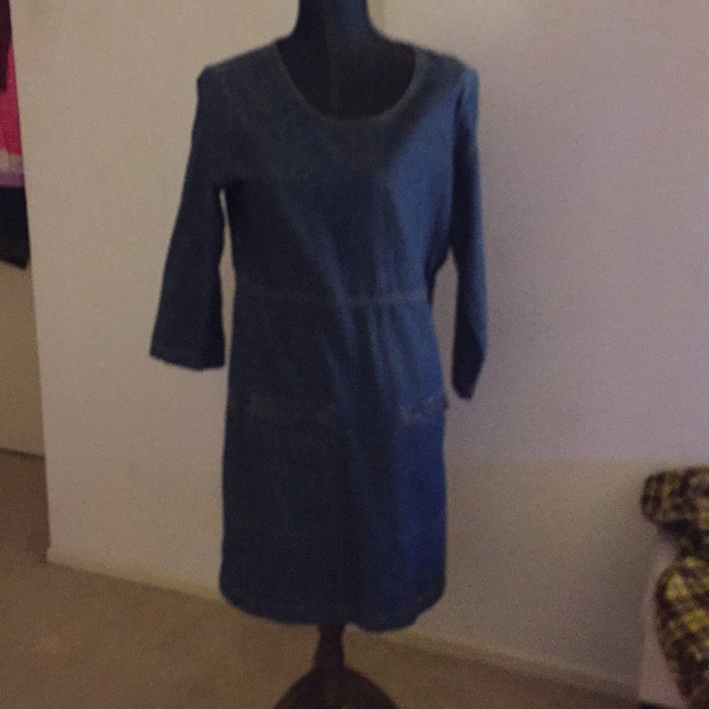 Longsleeve Jean Dress w Pockets